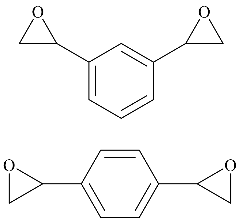 YW-622 · Phenylene bis(oxirane) · estruktura mula sa ibinigay na brochure ng produkto