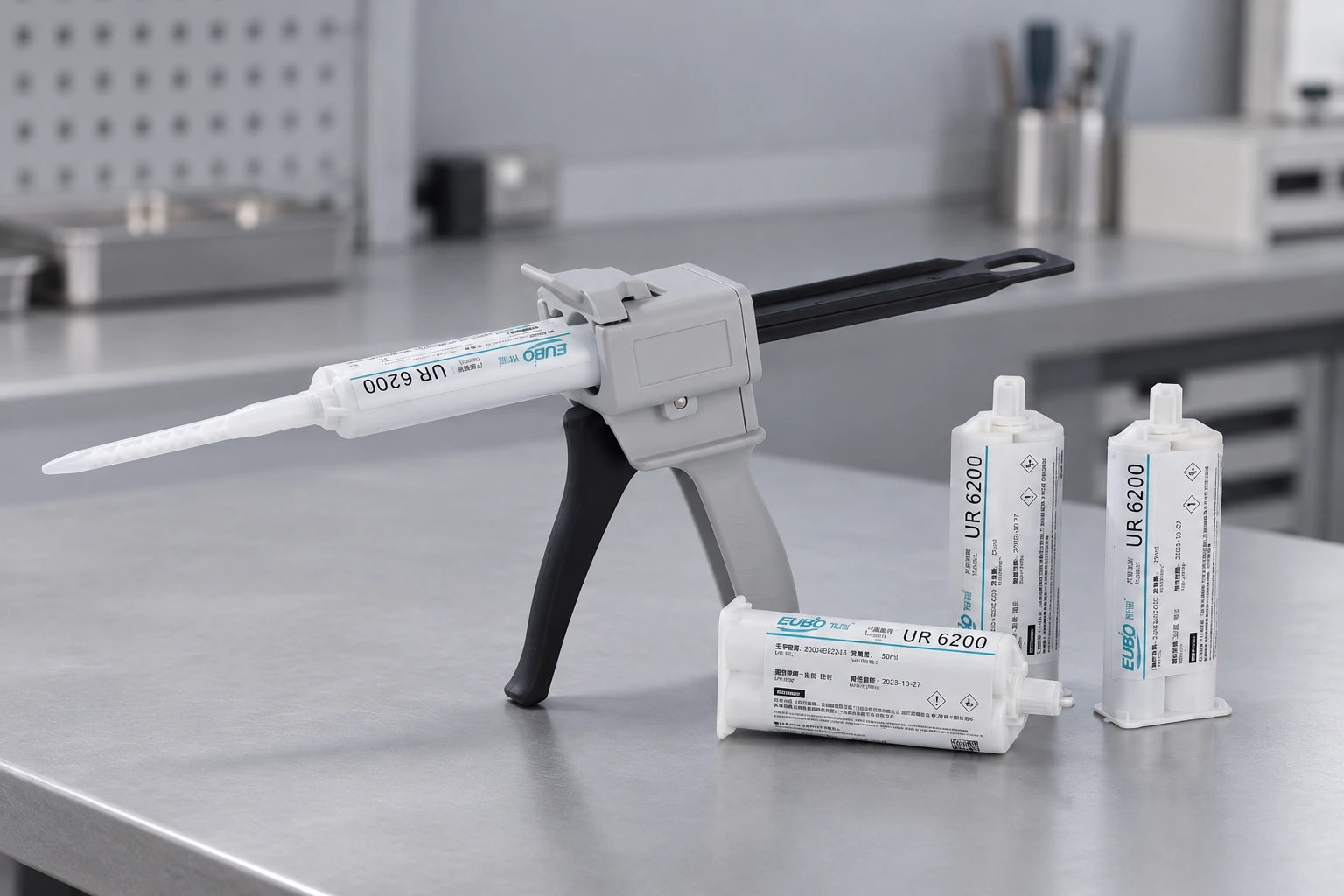 Paghahalo at pagpuno ng two-part na materyal · Itugma ang cartridge at mixer sa proseso ng paglalagay; kumpirmahin ang ratio ng paghahalo at working time ng grade.